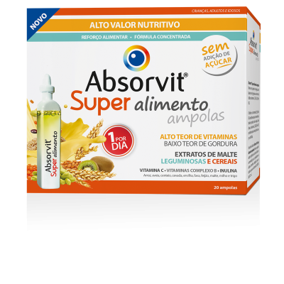 Absorvit Super Alimento Ampolas alto teor de vitaminas e baixo teor de gordura