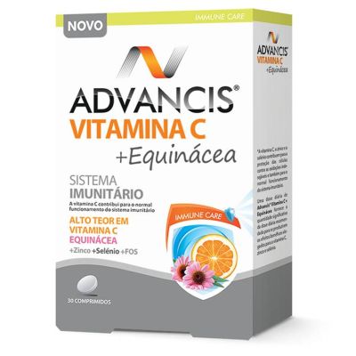 Advancis Vitamina C + Equinácea 30 Comprimidos Sistema imunitário